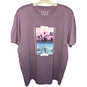 Free state large T-shirt jersey purple Los Angeles California New York New York